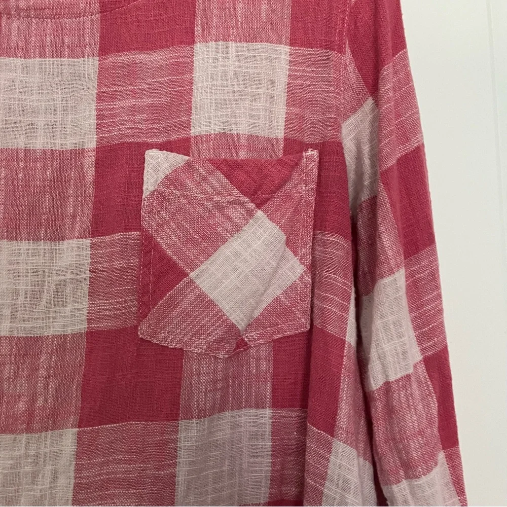 Cloth & Stone Pink Gingham Top - Picture 5 of 12